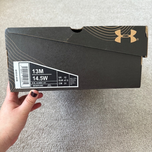 NIB Under Armour Men's Embiid One Chinese Lunar New Year CNY Red Sneaker Size 13 - Picture 7 of 7
